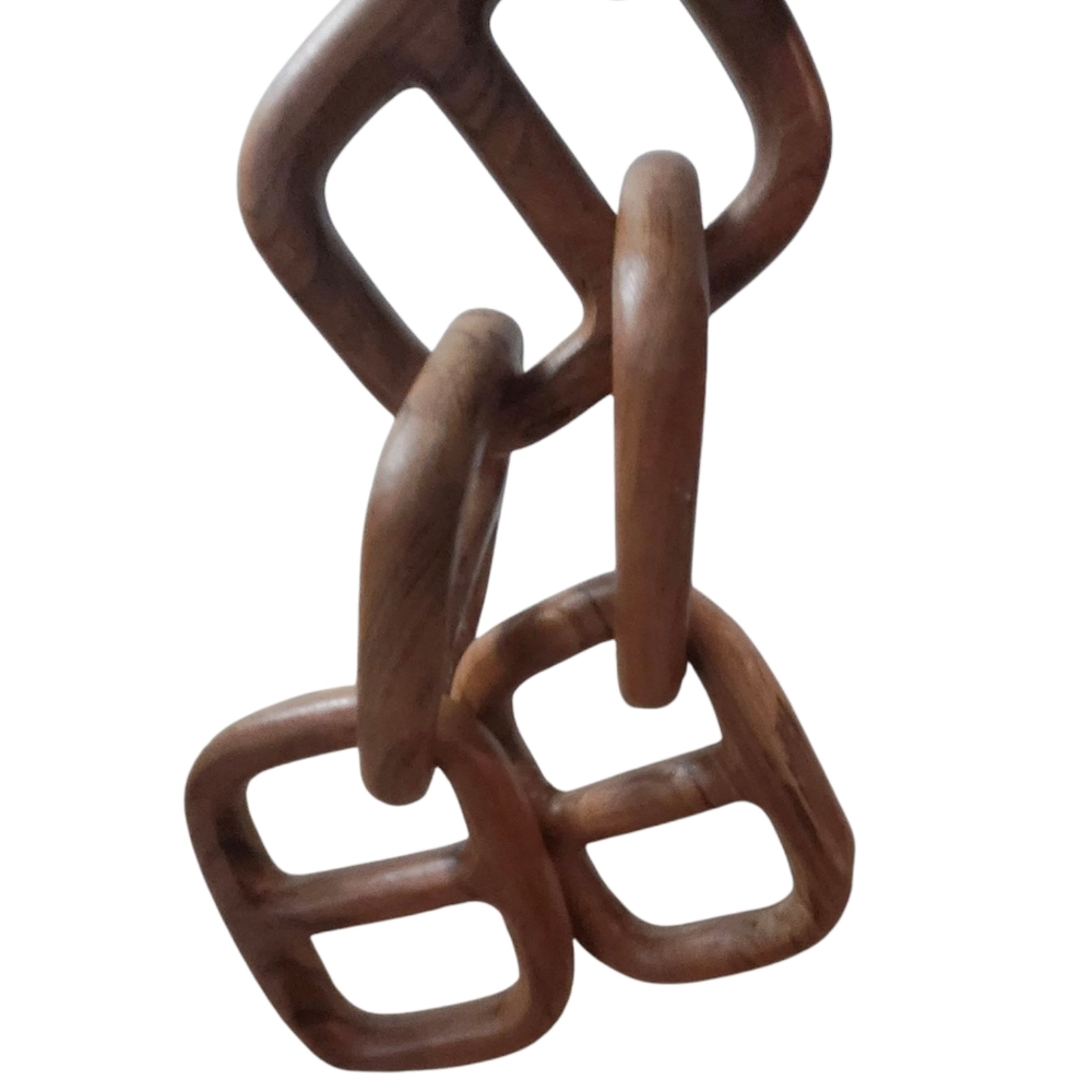 Folk Art Handmade Wooden Chain Link Decor